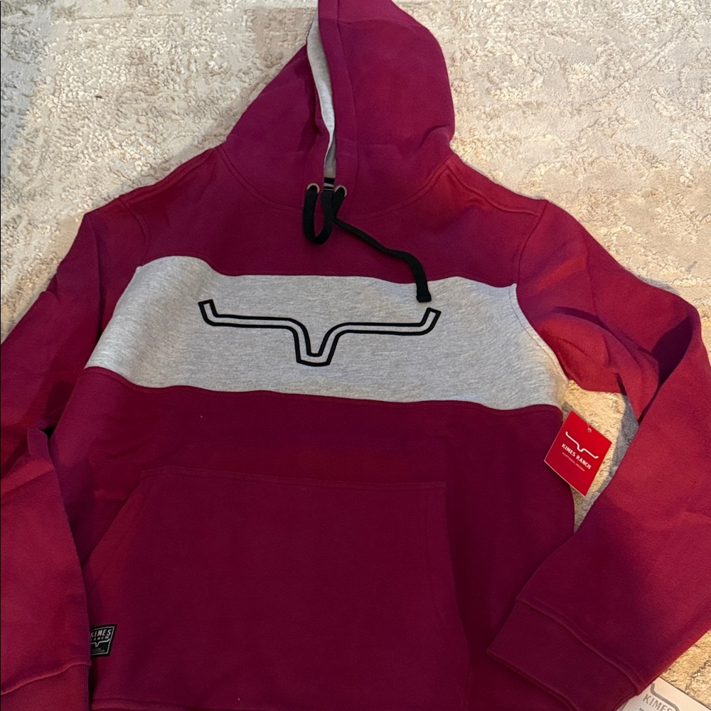 Kimes Ranch Burgundy and Gray Sweater
